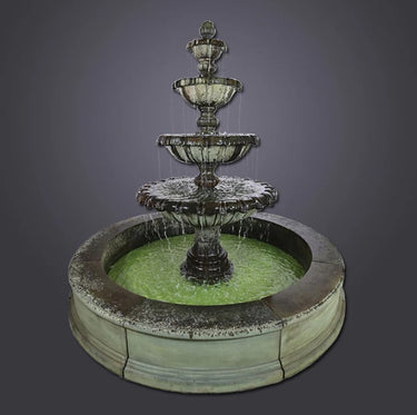 Giannini Garden Regal Chateau Four Tier Easy Pond Large Fountain
